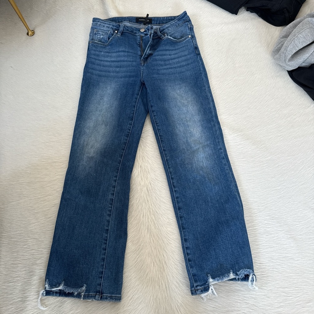 Stylish Blue Straight Leg Women's Jeans
